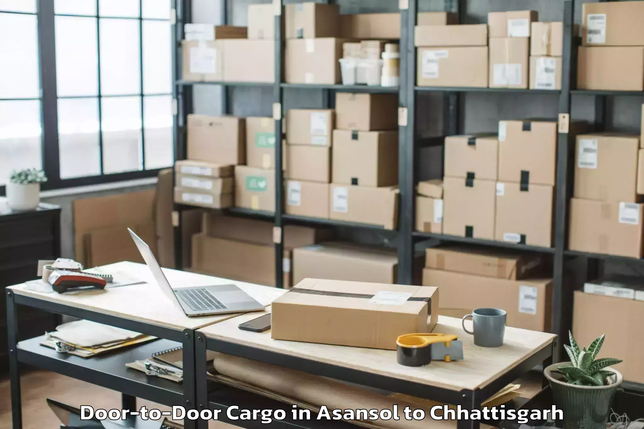 Leading Asansol to Bilaspur Door To Door Cargo Provider